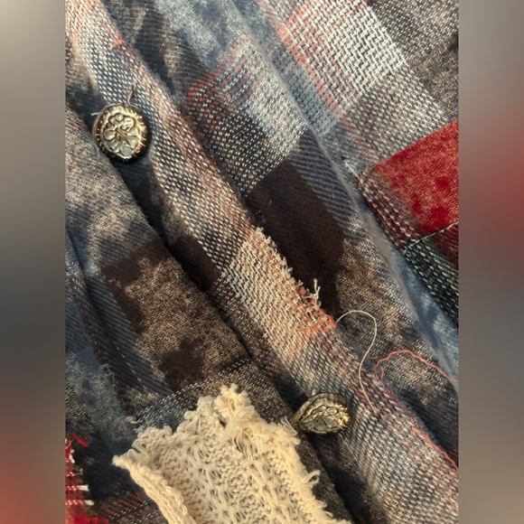 POL Oversized Multicolor Patchwork Shacket - Picture 3 of 6